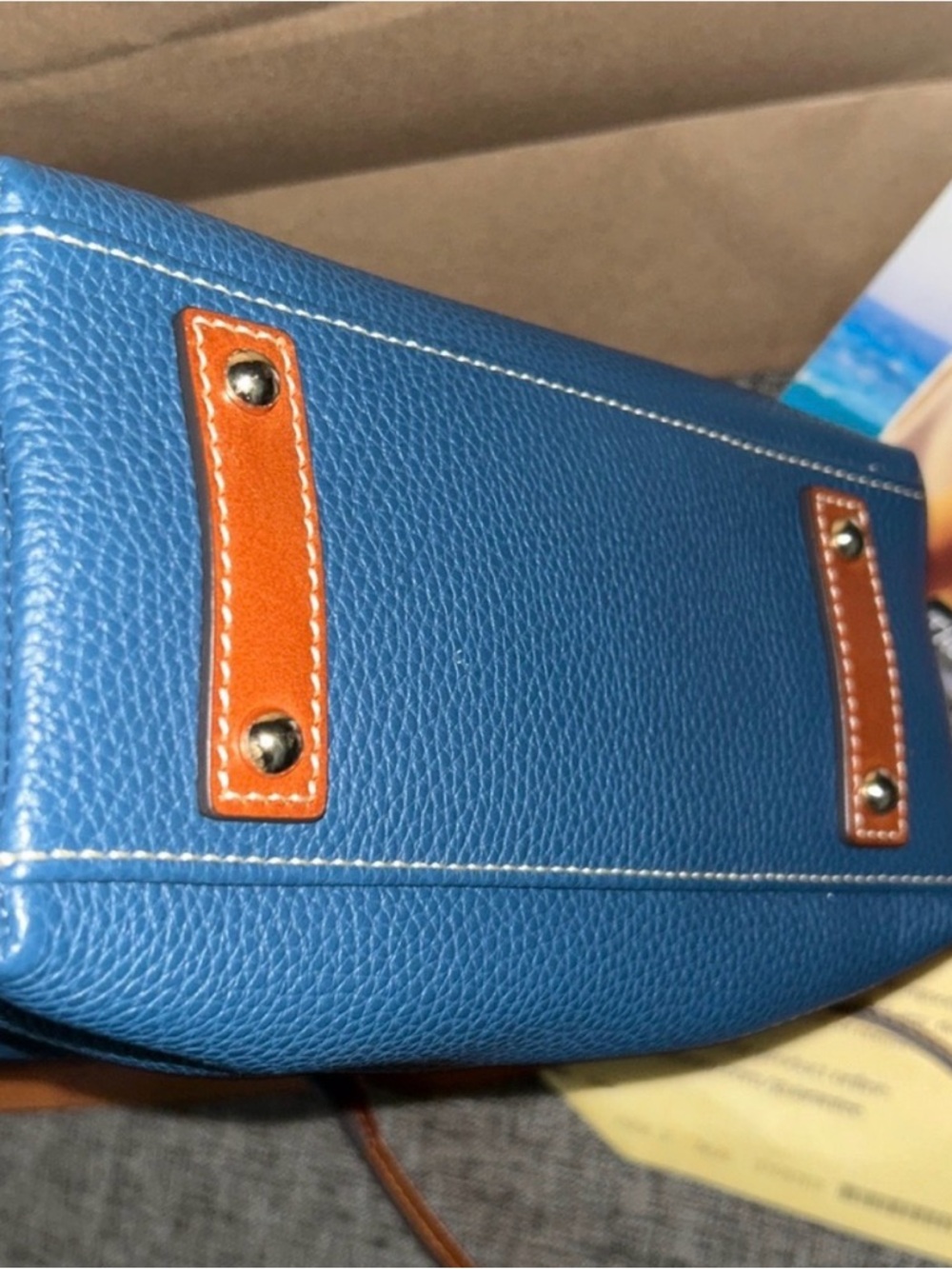 Dooney & Bourke- Authentic 🍀 NWT! Teal Pebbled Leather Crossbody w/ Tassels - Picture 10 of 10